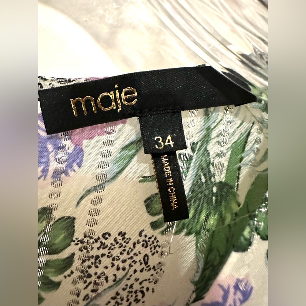 Maje Green and Purple Floral Maxi Dress - Picture 5 of 16